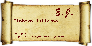 Einhorn Julianna névjegykártya