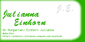 julianna einhorn business card